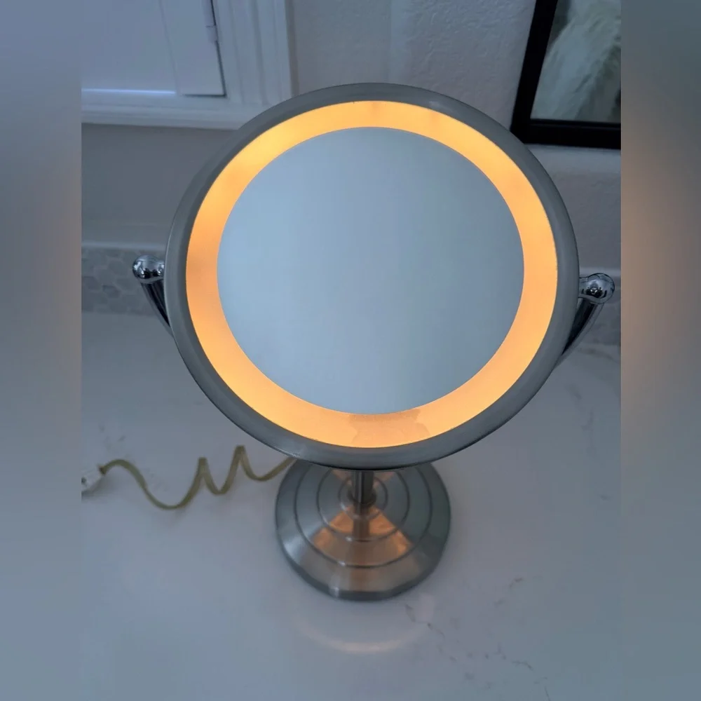 LED Lighted Vanity Mirror in Brushed Nickel